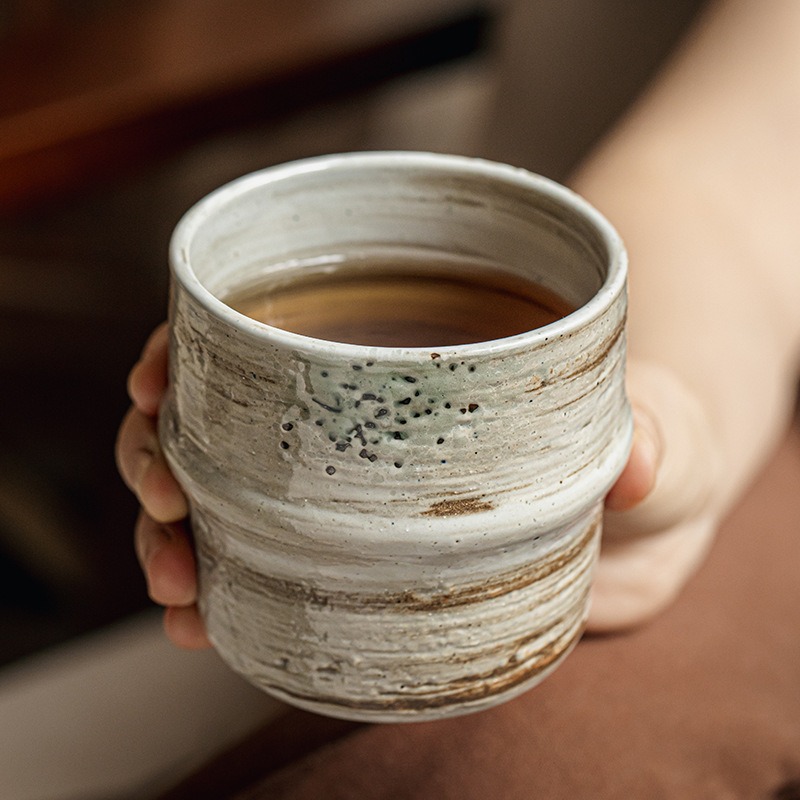 Coffee Tea Japan - ญี่ปุ่นหยาบถ้วยกาแฟเซรามิค Vintage Old Gourd ถ้วยแนะนําหินมือถือเซรามิคชาถ้วยห้องนั่งเล่นตกแต่งของขวัญ