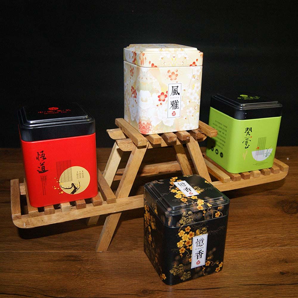 Coffee Tea Jar Set - กระป๋องอลูมิเนียมแบบจีนขนาดเล็กสำหรับใส่น้ำตาล ของตกแต่ง ภาชนะบรรจุชา กาแฟ กระป๋องเก็บชาแบบสุญญากาศ