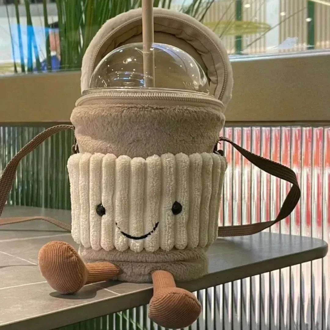 Coffee And Tea Lyrics - แบบจําลองการ์ตูนกาแฟถุงชานมจี้ที่น่าสนใจของเล่นตุ๊กตาพวงกุญแจตุ๊กตาที่มาพร้อมกับถ้วยCrossbodyกระเป๋าตุ๊กตา