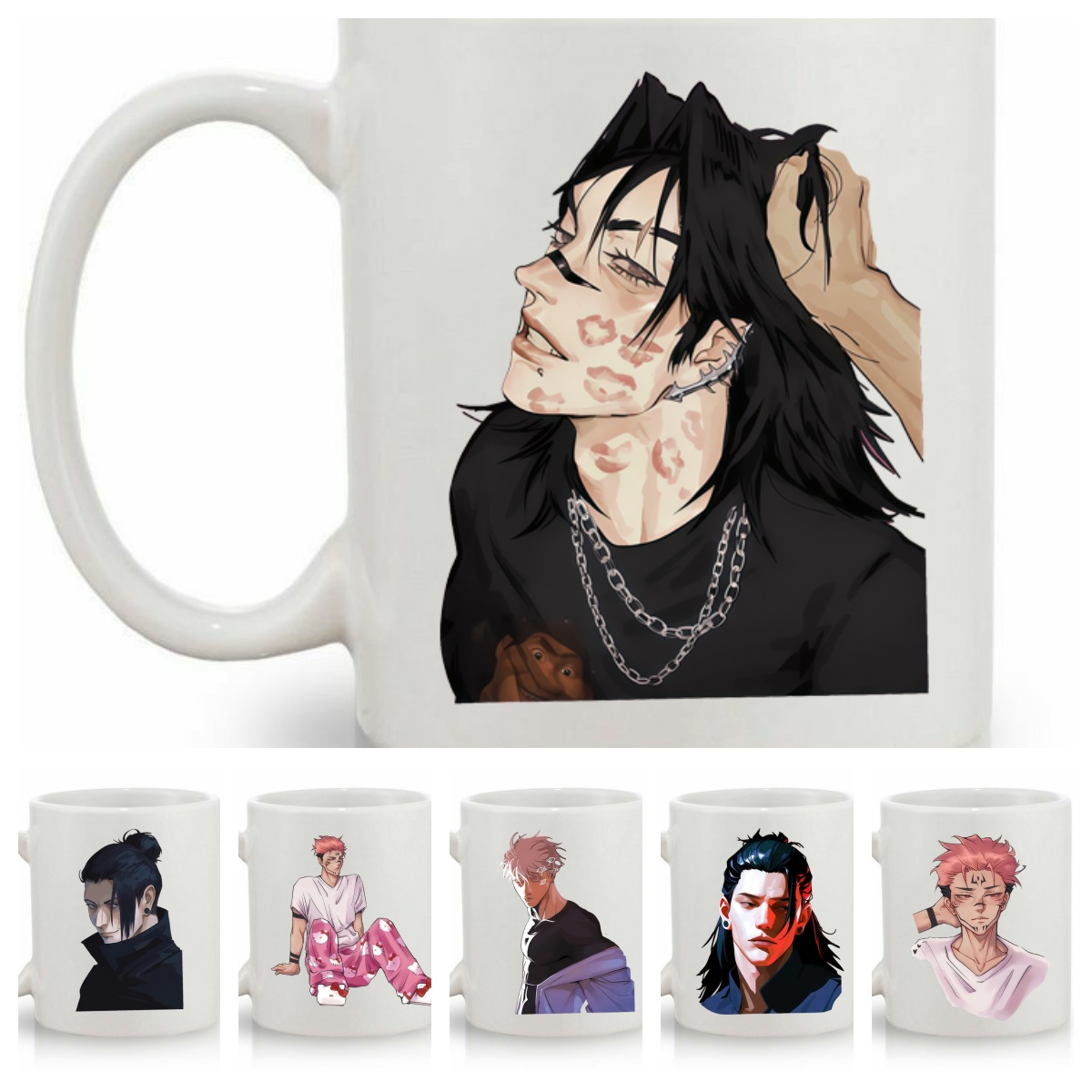 Coffee Tea Japan - แก้วเซรามิคสำหรับเจเคเค ซาโตรุ โกโจอะนิเมะรูปแบบ 330 มล. ห้องนอนสำนักงานถ้วยน้ำชาเซรามิคถ้วยอาหารเช้าถ้วยกาแฟของขวัญวันเกิด