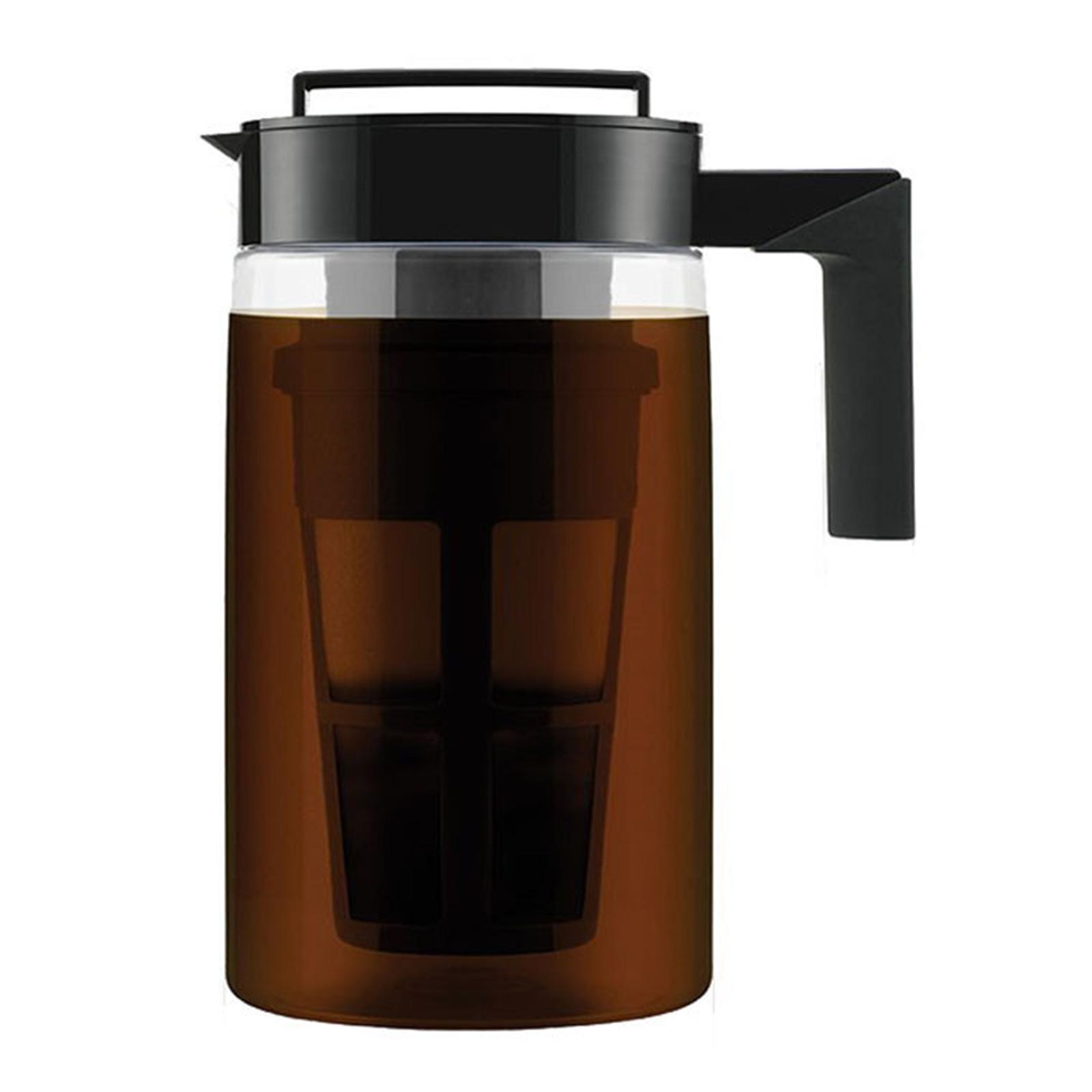 Coffee Tea Decanter - เครื่องชงชาเย็นแบบพกพา, กระติกน้ำผลไม้และกาแฟ, เหยือกนมและชาเย็น, ขวดชงกาแฟสำหรับแคมป์ปิ้งและร้านกาแฟ