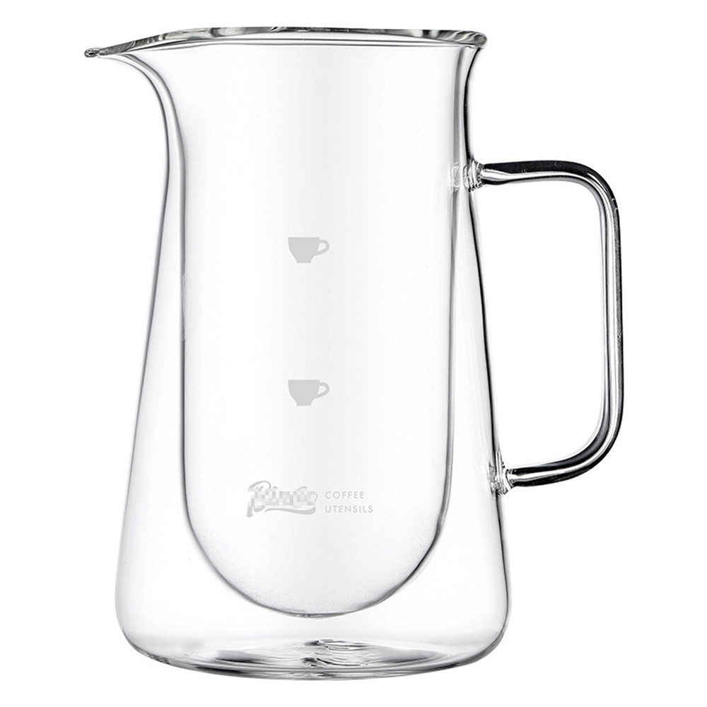 Coffee Tea Decanter - เหยือกกาแฟสองชั้น ทำจากแก้วบอโรซิลิเกต สำหรับชงกาแฟแบบดริปด้วยมือ ความจุ 13.5 ออนซ์