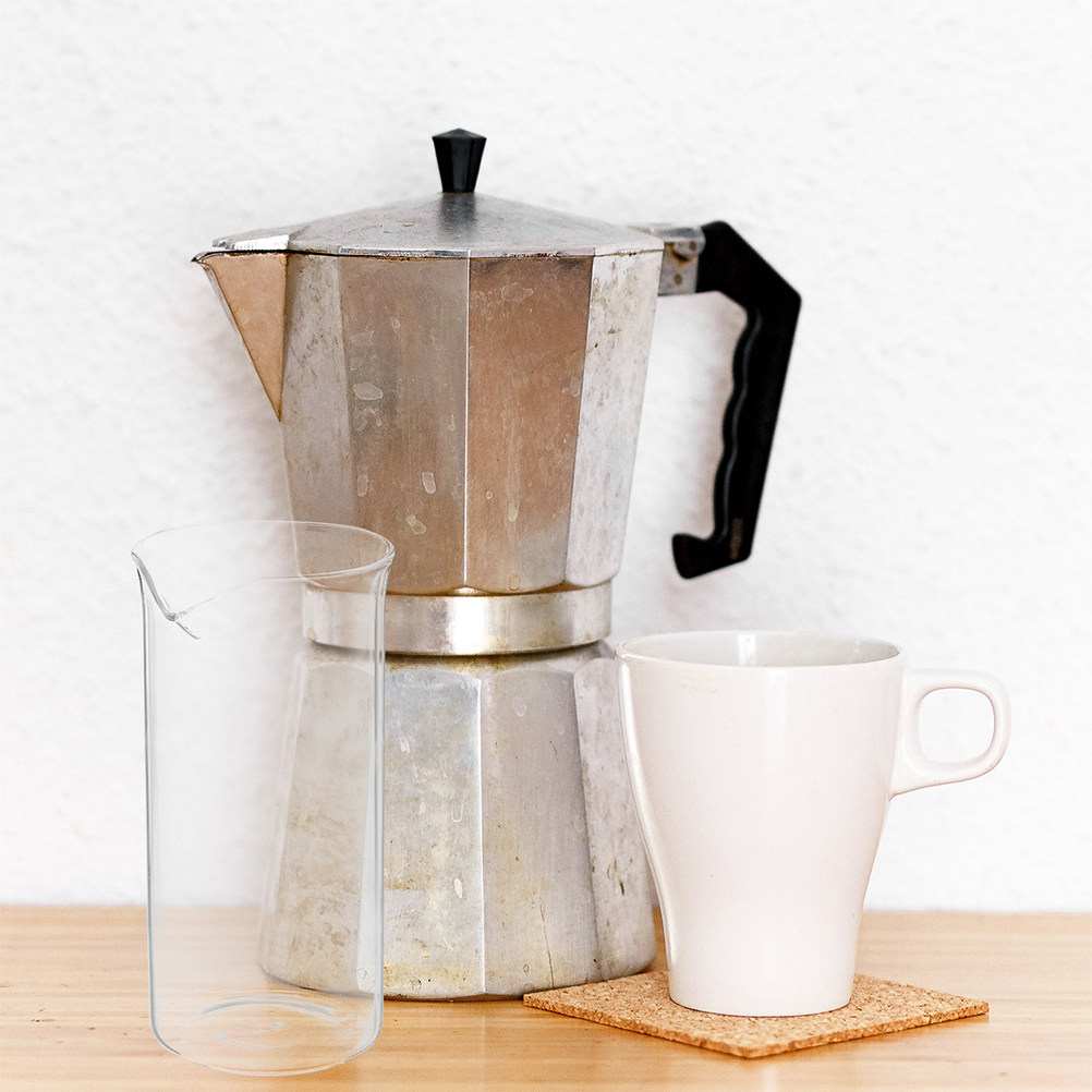Coffee Tea Brew - แก้วกาแฟแบบกดทำจากแก้วใส ทนความร้อน ผลิตจากแก้วบอโรซิลิเกต พร้อมด้ามจับที่จับสบายมือ เหมาะสำหรับชงเอสเพรสโซและชา
