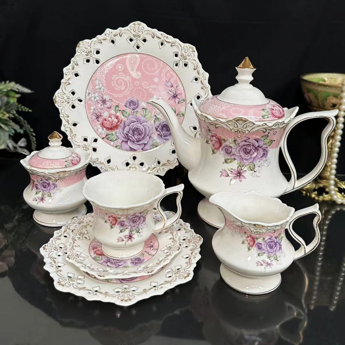 ชุดน้ำชาและกาแฟสไตล์พระราชวัง  - Coffee Tea Jar Set บทวิจารณ์และราคา