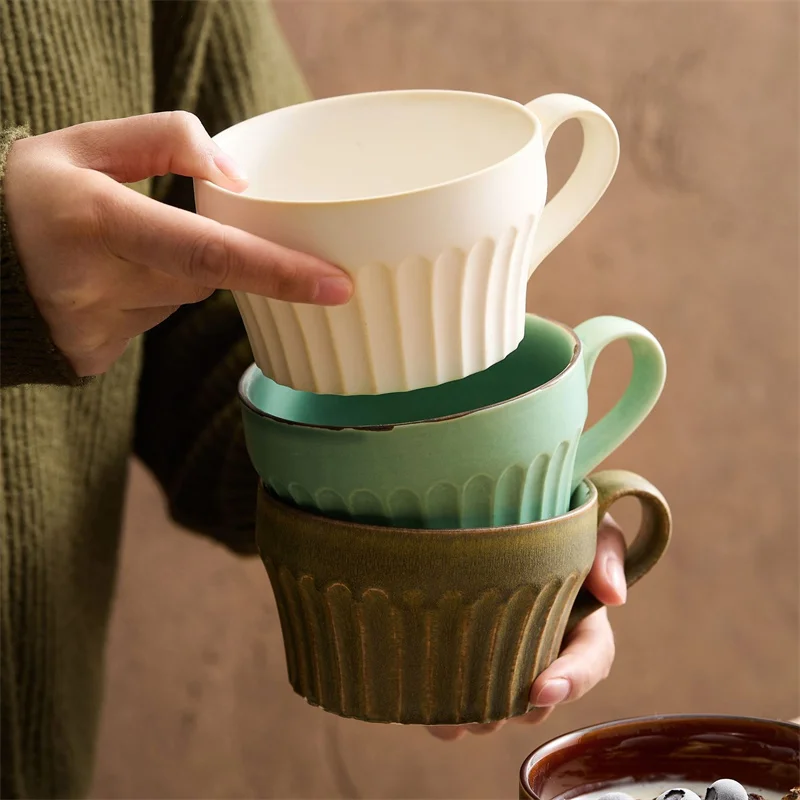 แก้วเซรามิคลายไม้แนวตั้งสไตล์ญ - Coffee Tea Japan บทวิจารณ์และราคา