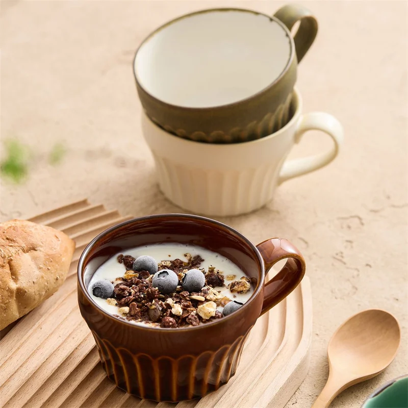 แก้วเซรามิคลายไม้แนวตั้งสไตล์ญ - Coffee Tea Japan บทวิจารณ์และราคา