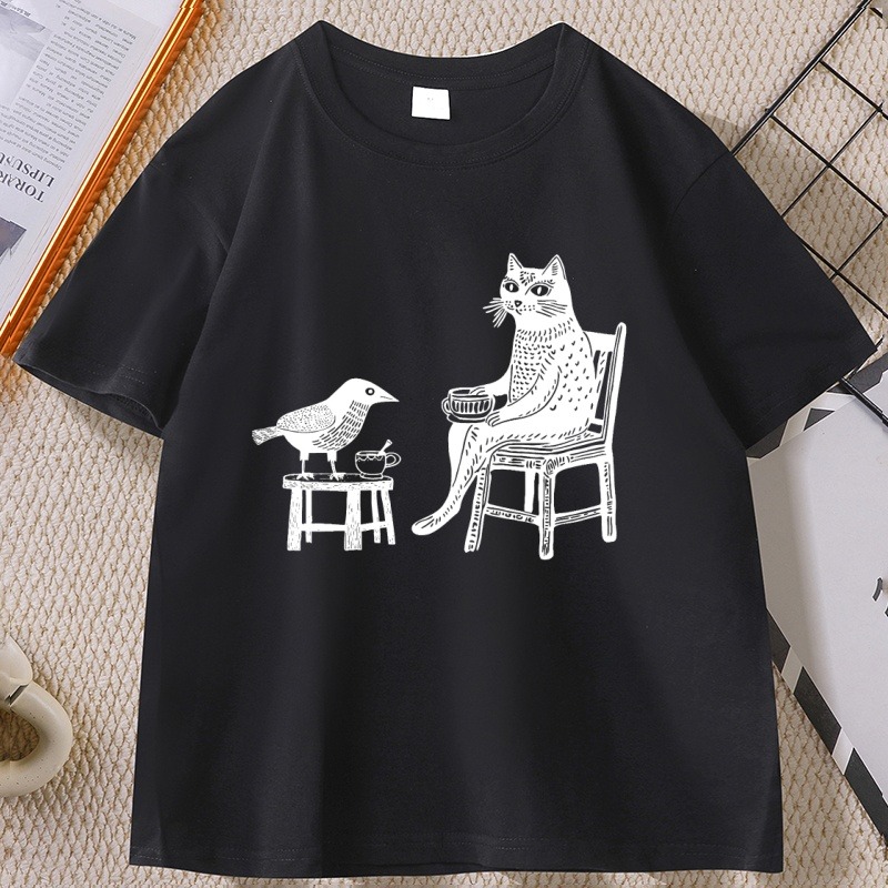 กาแฟและชาพร้อมเพื่อนๆ เสื้อยืด - Coffee And Tea Lyrics บทวิจารณ์และราคา