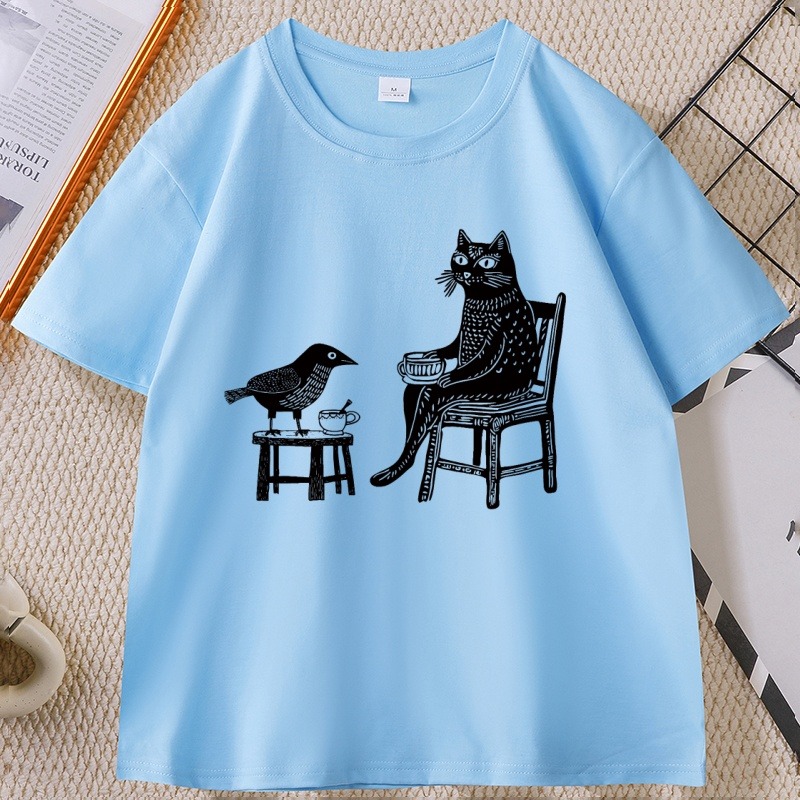 กาแฟและชาพร้อมเพื่อนๆ เสื้อยืด - Coffee And Tea Lyrics บทวิจารณ์และราคา