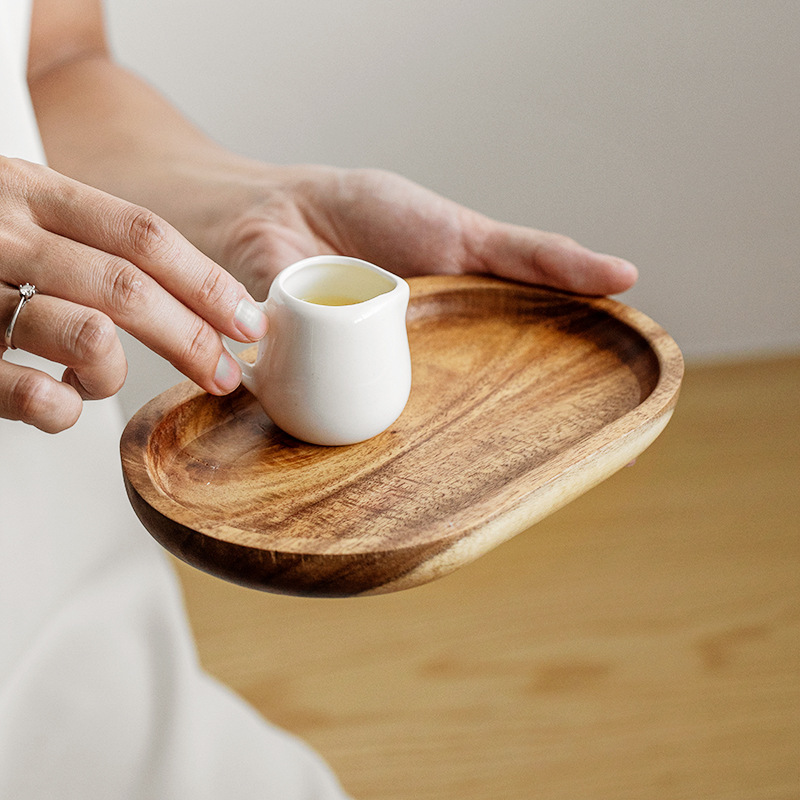 วอลนัทถาดไม้ Ins ลมจานไม้ขนาดเ - Coffee Tea Japan บทวิจารณ์และราคา
