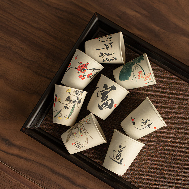 INS ใหม่เซรามิคหยาบ Teacup จีน - Coffee Tea Set Up บทวิจารณ์และราคา