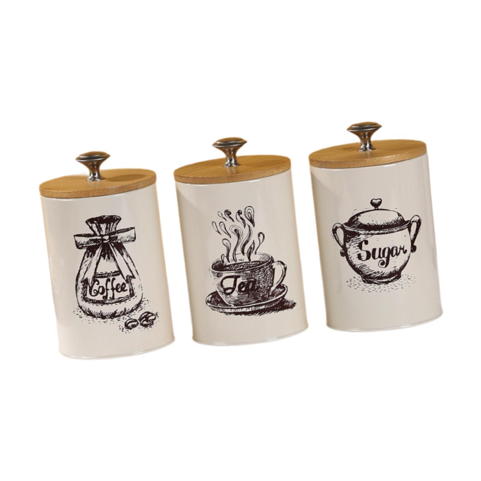 ชุดกระปุกเก็บน้ำตาล ชา กาแฟ สไ - Coffee Tea Jar Set บทวิจารณ์และราคา