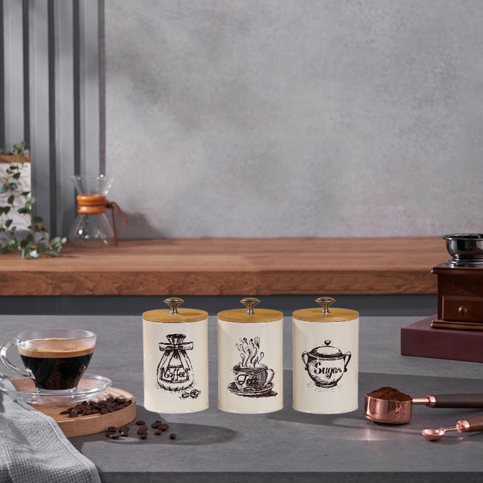 ชุดกระปุกเก็บน้ำตาล ชา กาแฟ สไ - Coffee Tea Jar Set บทวิจารณ์และราคา
