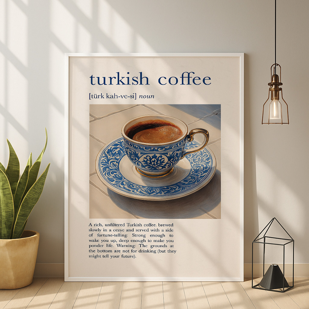 ห้องครัวโปสเตอร์แบบดั้งเดิมตุร - Coffee And Tea Lyrics บทวิจารณ์และราคา