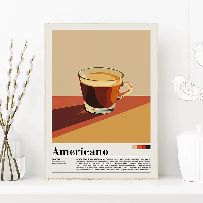 Vintage กาแฟเครื่องดื่มโปสเตอร - Coffee And Tea Lyrics บทวิจารณ์และราคา