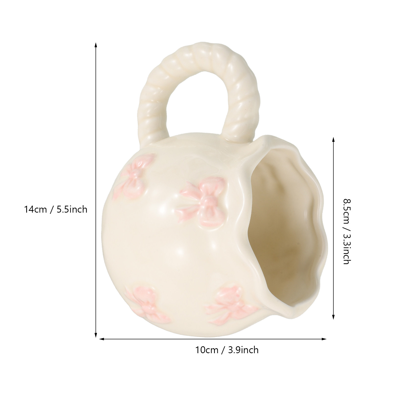 แก้วเซรามิค 3 มิติ ลายโบว์ ดีไ - Morning Tea Coffee บทวิจารณ์และราคา