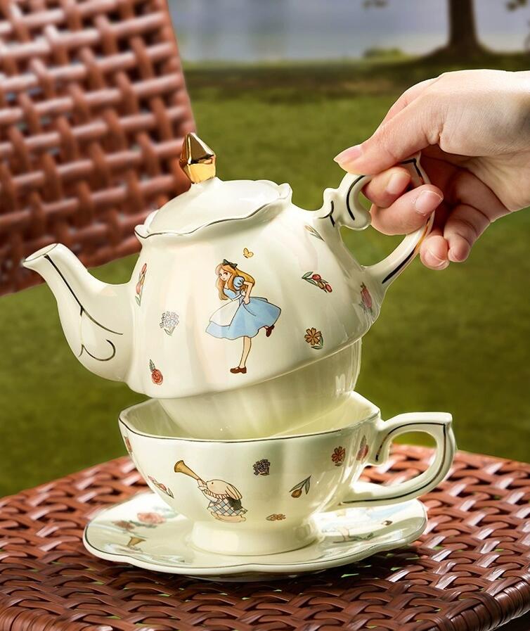 ชุดน้ำชาและกาแฟเซรามิก Alice ล - Tea Coffee Pot Set บทวิจารณ์และราคา
