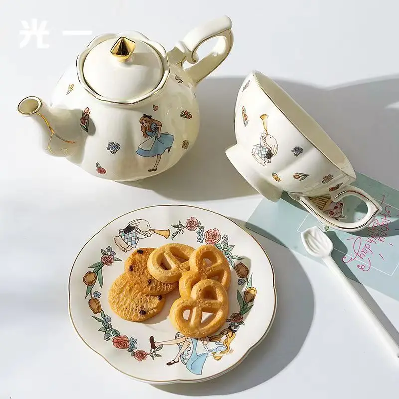ชุดน้ำชาและกาแฟเซรามิก Alice ล - Tea Coffee Pot Set บทวิจารณ์และราคา