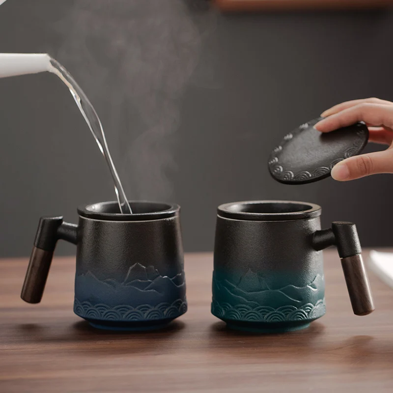 เซรามิคกรองชาถ้วยแก้วที่มีฝาปิ - Coffee Tea Japan บทวิจารณ์และราคา