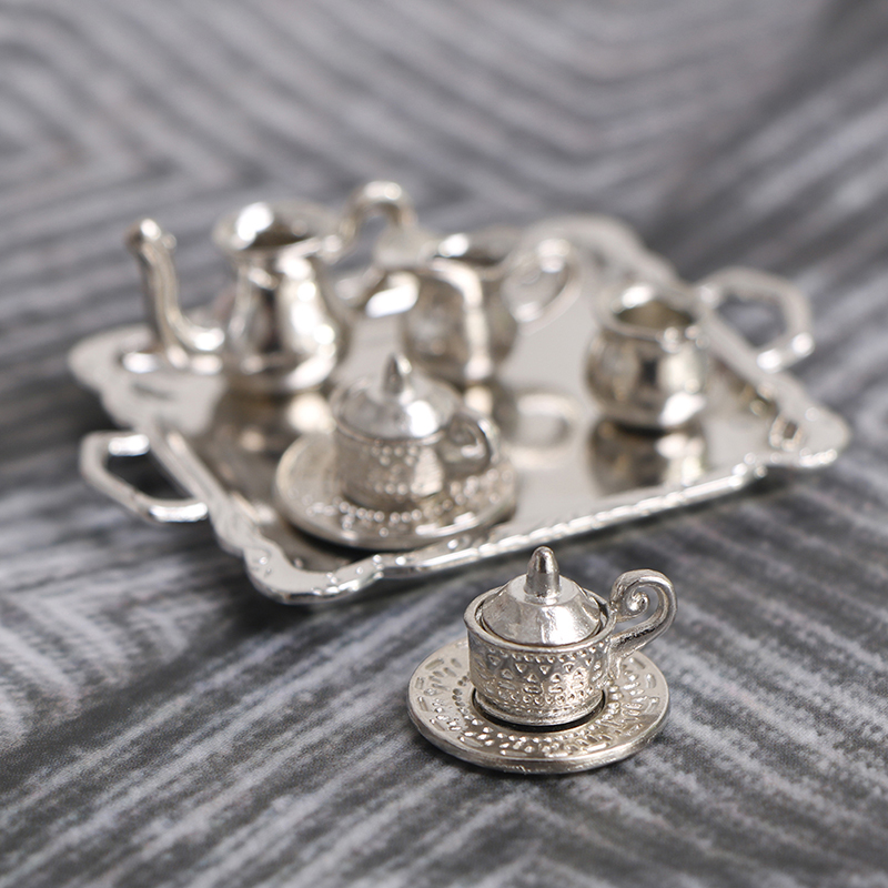 10 ชิ้น/เซ็ต 1/12 Dollhouse Mi - Coffee Tea Sugar Set บทวิจารณ์และราคา