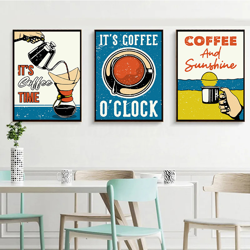 ตกแต่งผนังโปสเตอร์กาแฟชาวินเทจ - Coffee And Tea Lyrics บทวิจารณ์และราคา
