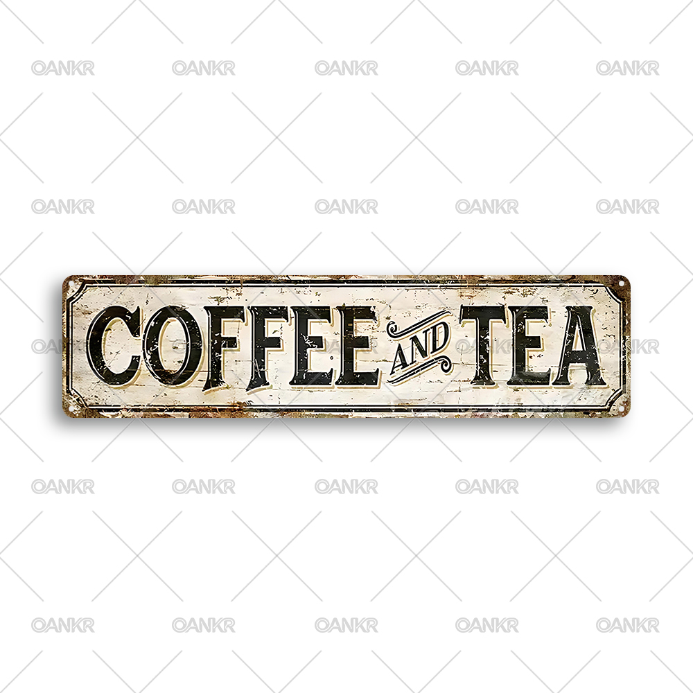 ป้ายโลหะตกแต่งผนังสไตล์วินเทจ  - Coffee And Tea Lyrics บทวิจารณ์และราคา