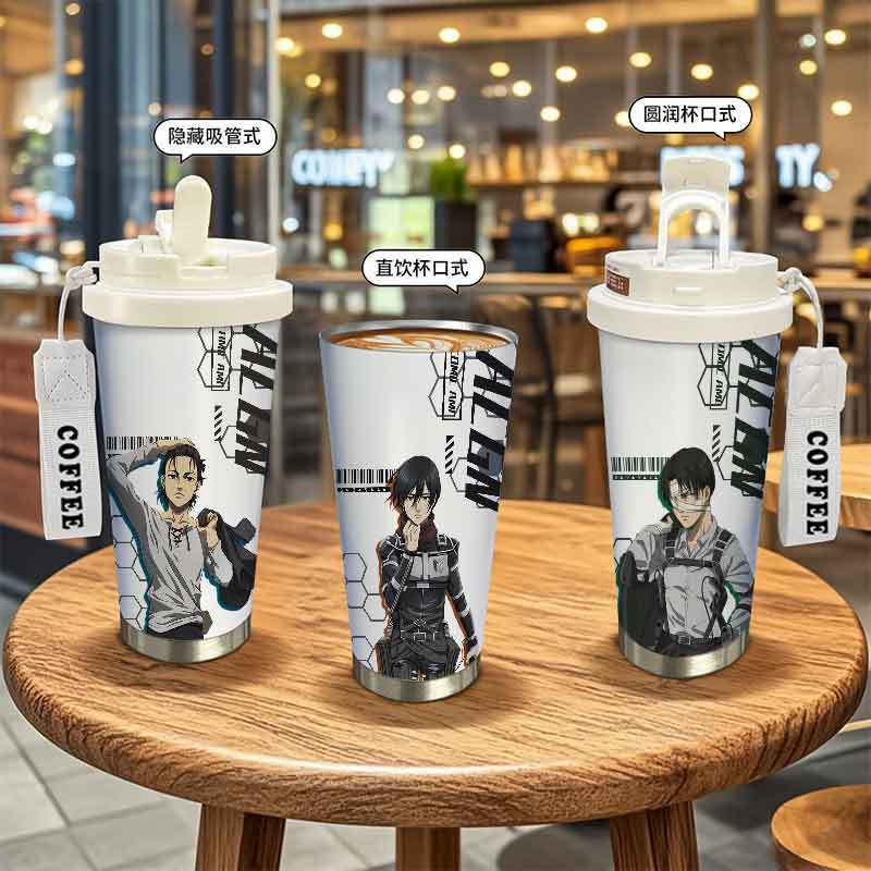 แก้วกาแฟสแตนเลสลายอนิเมะ Attac - Coffee Tea Japan บทวิจารณ์และราคา