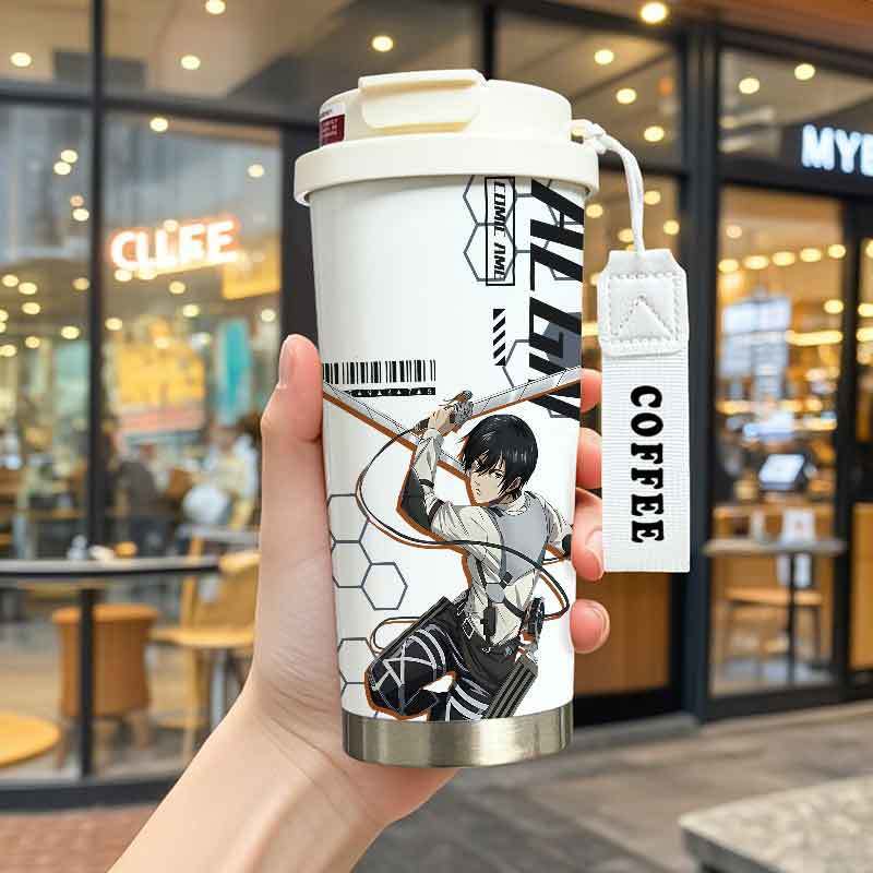 แก้วกาแฟสแตนเลสลายอนิเมะ Attac - Coffee Tea Japan บทวิจารณ์และราคา