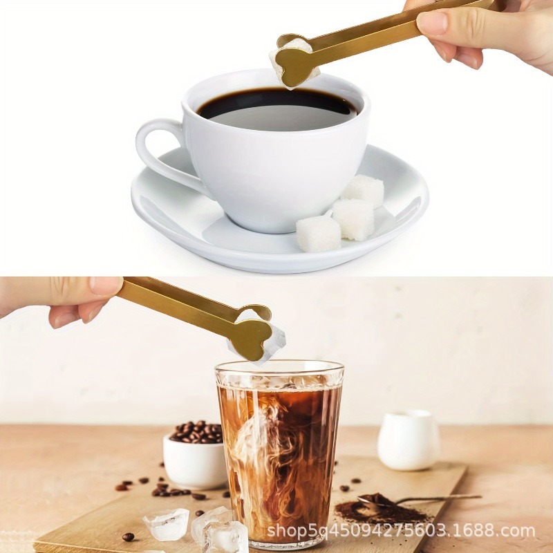 4/6PCS สแตนเลสสตีลรูปหัวใจมินิ - Coffee Tea Sugar Set บทวิจารณ์และราคา