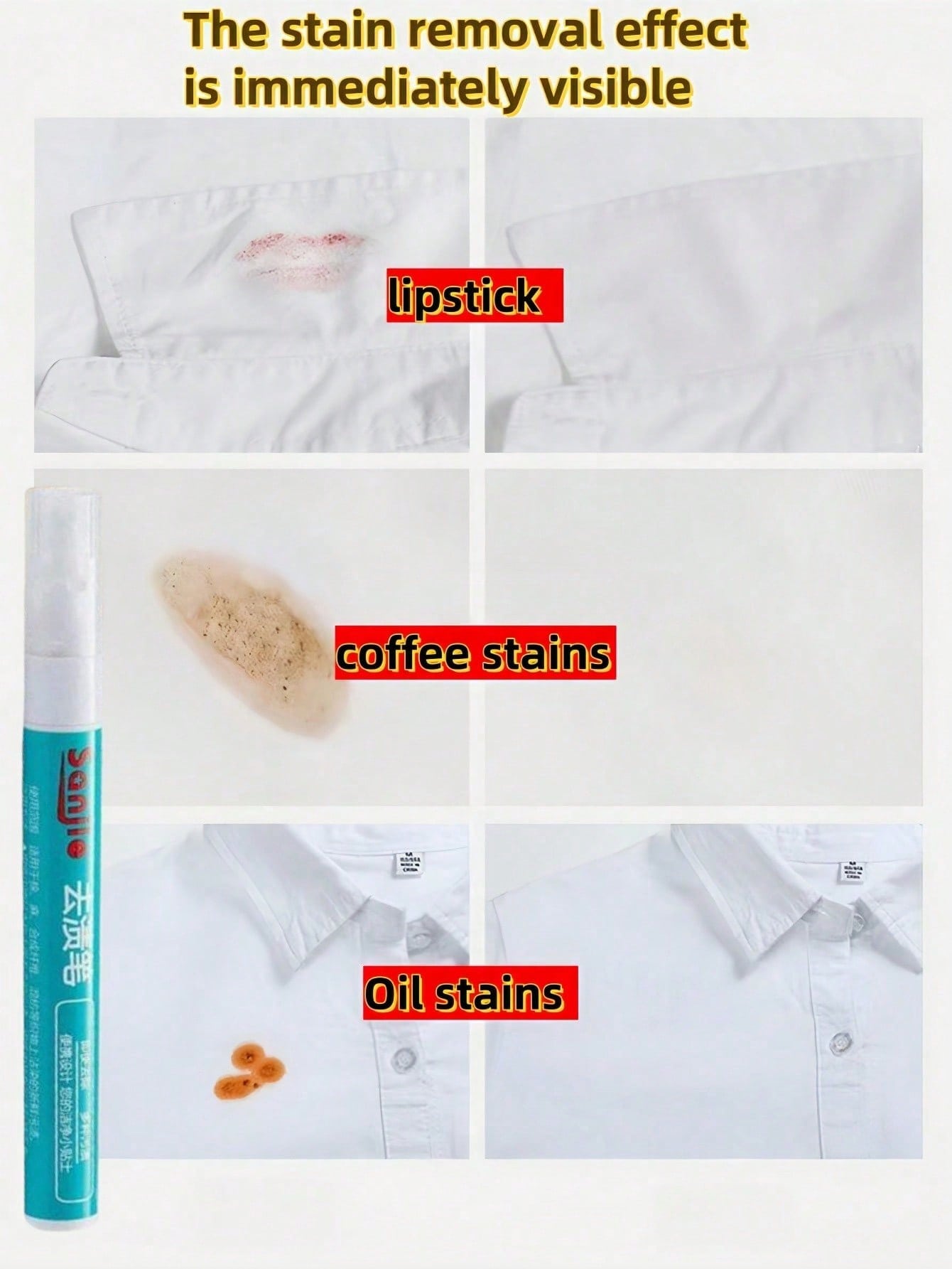 1-3 PC เสื้อผ้า Stain Removal  - Coffee And Tea Lyrics บทวิจารณ์และราคา