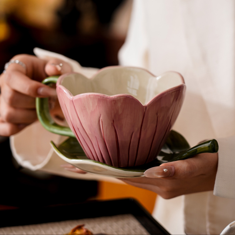 ไม่สม่ําเสมอมือวาดถ้วยกาแฟชุดจ - Coffee Leaves Tea บทวิจารณ์และราคา