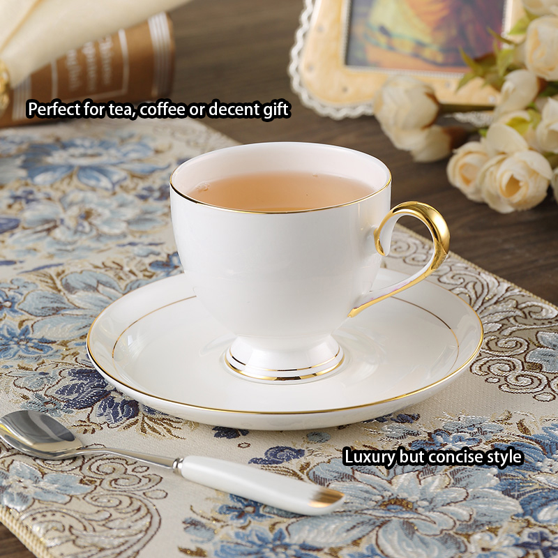 Grace Bone ชุดกาแฟจีนสีขาวทอง  - Coffee Tea Sugar Set บทวิจารณ์และราคา