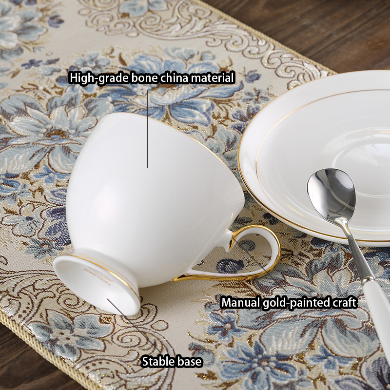Grace Bone ชุดกาแฟจีนสีขาวทอง  - Coffee Tea Sugar Set บทวิจารณ์และราคา