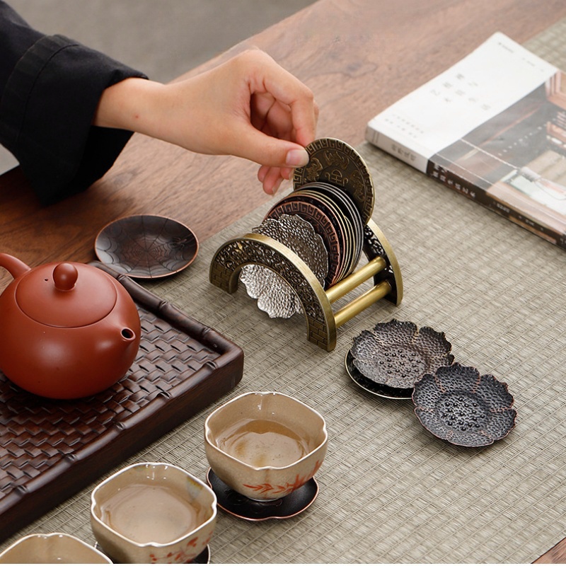 ญี่ปุ่นโลหะผสม Coasters Zen โบ - Coffee Tea Japan บทวิจารณ์และราคา