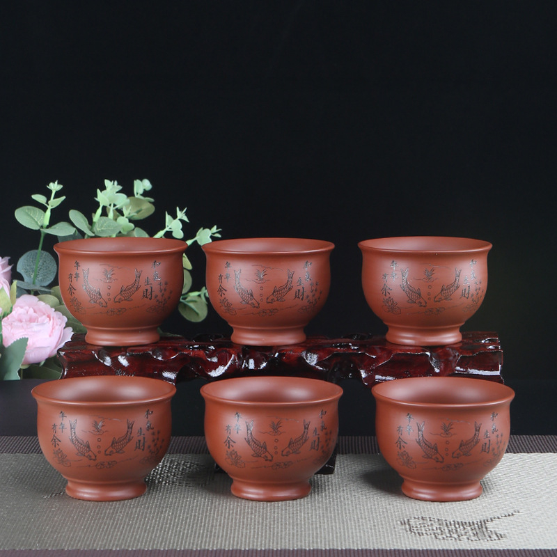 จีน Yixing สีม่วง Teacup ถ้วยก - Coffee Tea Sugar Set บทวิจารณ์และราคา