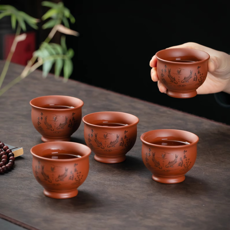 จีน Yixing สีม่วง Teacup ถ้วยก - Coffee Tea Sugar Set บทวิจารณ์และราคา