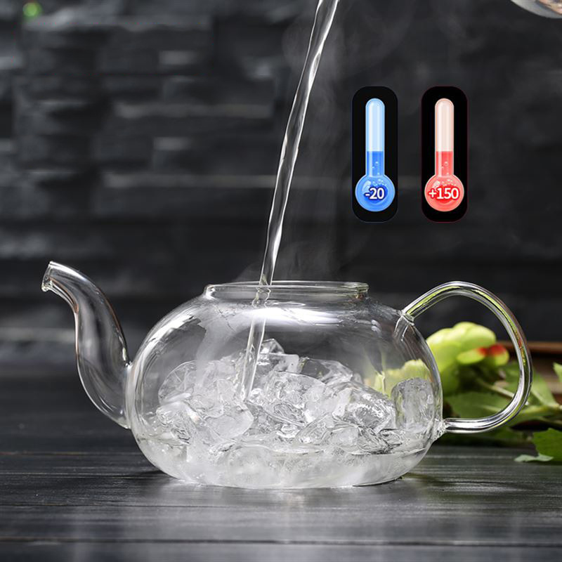 600/800ml กาน้ําชาแก้วทนความร้ - Coffee Tea Jar Set บทวิจารณ์และราคา