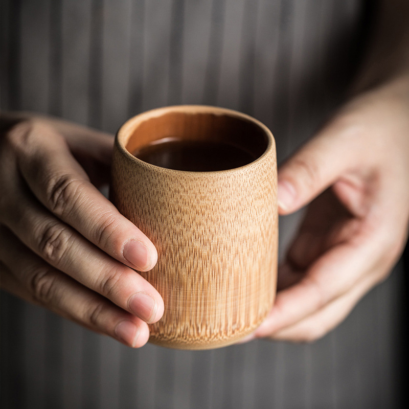 ถ้วยไม้ไผ่แกะสลักธรรมชาติสไตล์ - Coffee Tea Japan บทวิจารณ์และราคา