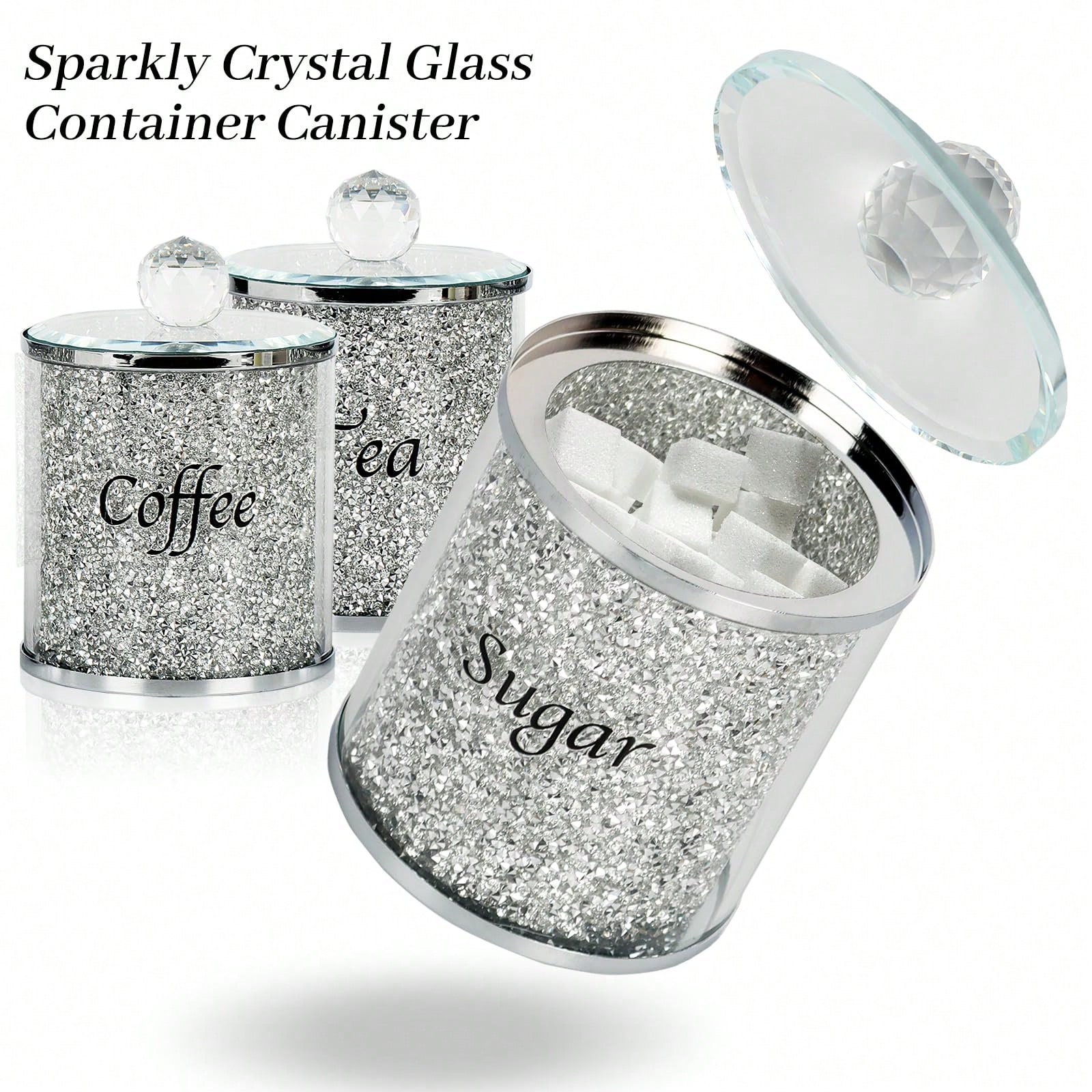 ชุดกระปุกเก็บของในครัวลายเพชรร - Coffee Tea Jar Set บทวิจารณ์และราคา