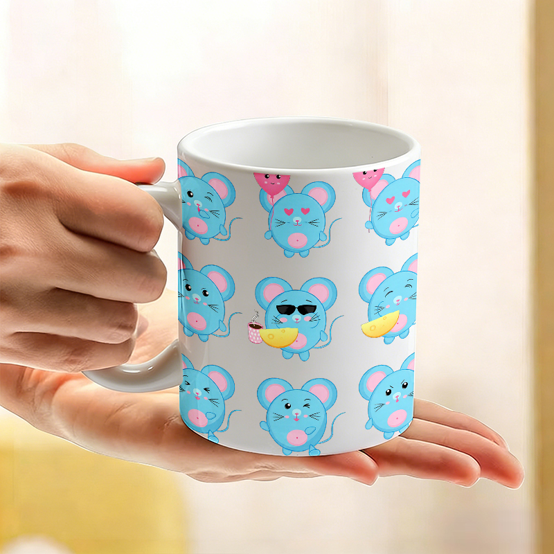 1 ชิ้น แก้วเซรามิคลายหน้าตลกสี - Coffee Tea Emoji บทวิจารณ์และราคา