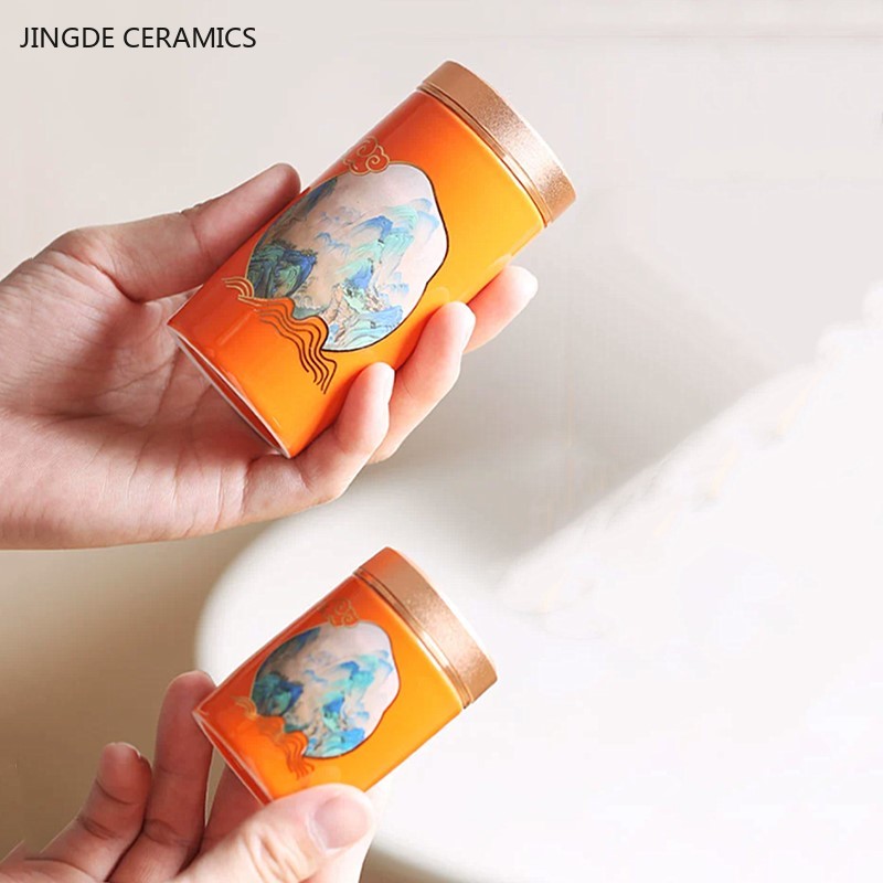 กล่องชาแบบพกพาของจีน1ชิ้นภาชนะ - Coffee Tea Jar Set บทวิจารณ์และราคา