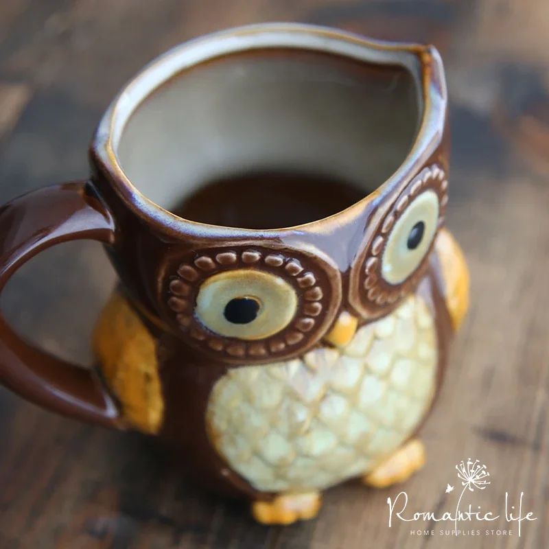 น่ารักนกฮูกการ์ตูนกาแฟ Drinkwa - Morning Tea Coffee บทวิจารณ์และราคา