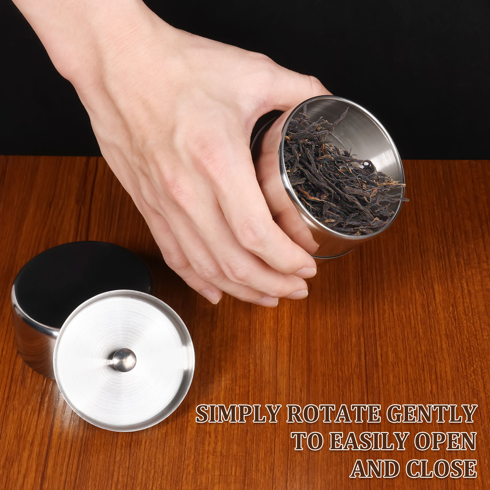 สแตนเลสสตีลชาใบกระป๋องกระป๋องห - Coffee Leaves Tea บทวิจารณ์และราคา