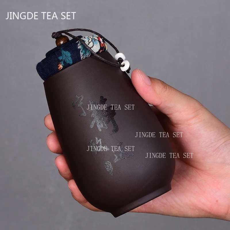 จีนทรายสีม่วงชาขนาดเล็ก Jar บ้ - Coffee Tea Jar Set บทวิจารณ์และราคา