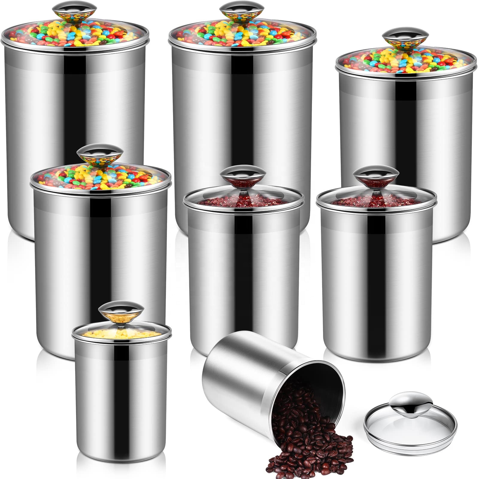 ชุดกระป๋องเก็บอาหารสแตนเลสสำหร - Coffee Tea Sugar Set บทวิจารณ์และราคา