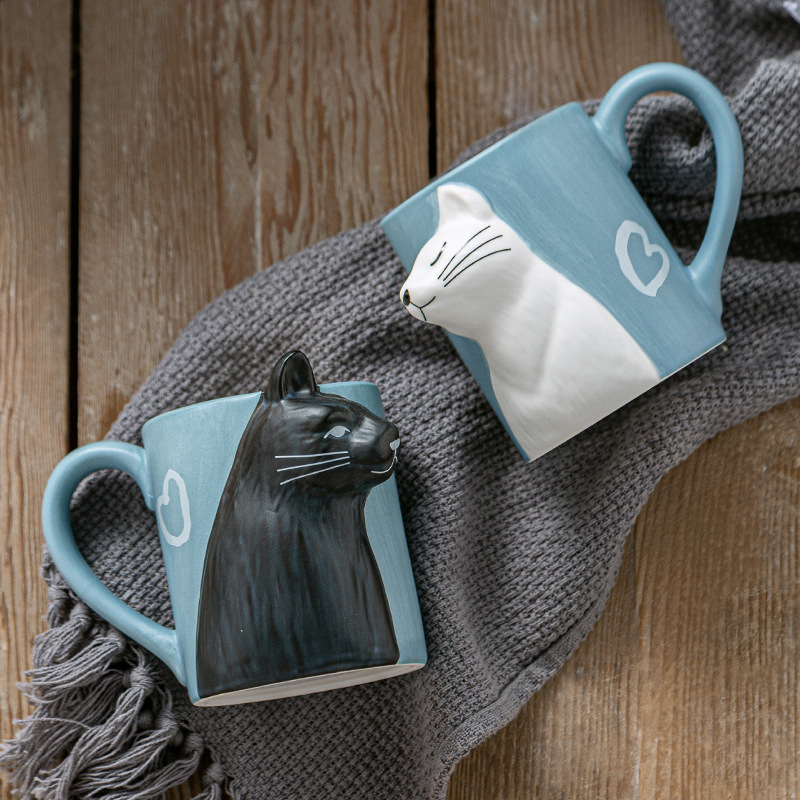 แก้วเซรามิกรูปแมวจูบ 1 ใบ สำหร - Morning Tea Coffee บทวิจารณ์และราคา