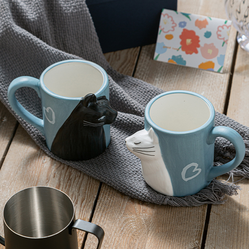 แก้วเซรามิกรูปแมวจูบ 1 ใบ สำหร - Morning Tea Coffee บทวิจารณ์และราคา