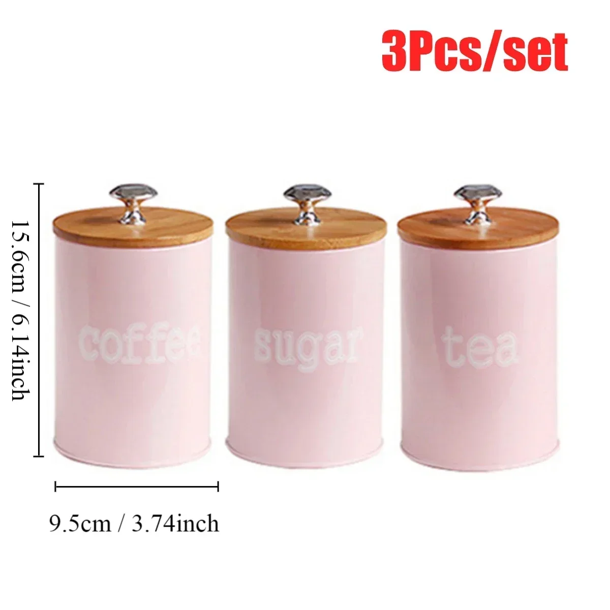 3 ชิ้น/เซ็ตชากาแฟน้ําตาลเก็บเค - Coffee Tea Jar Set บทวิจารณ์และราคา
